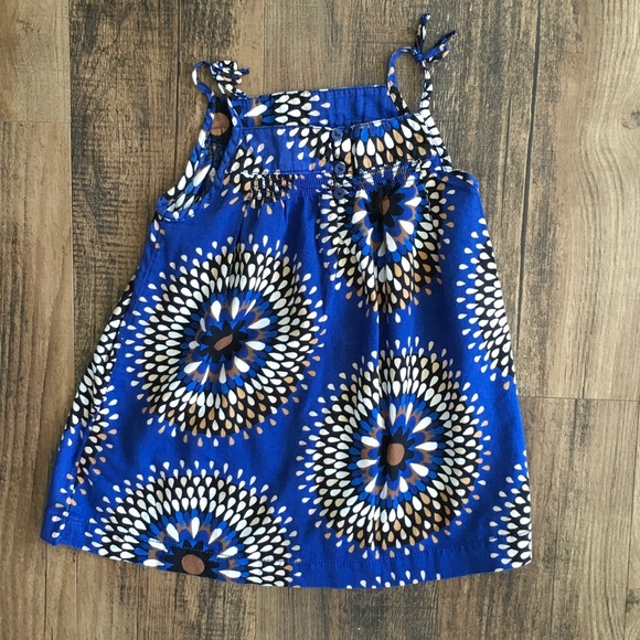 GAP Blue and Brown Patterned Dress or sleeveless tunic top - Picture 3 of 4